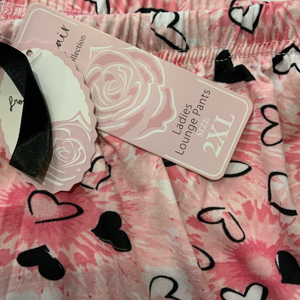 Mayfair Women’s Lounge Pants Pajama Bottom  Drawstring Hearts 2XL  Ladies Plus - Picture 6 of 8